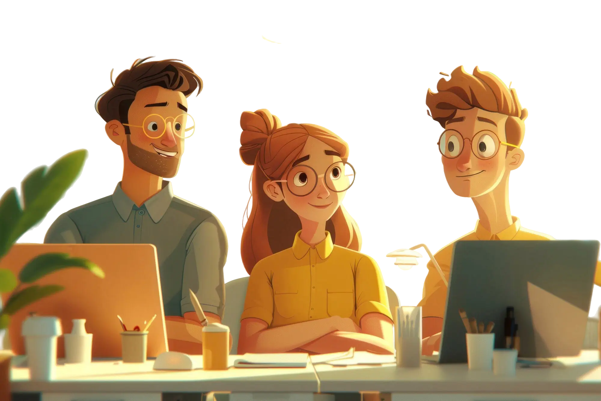 Team working together on digital solutions